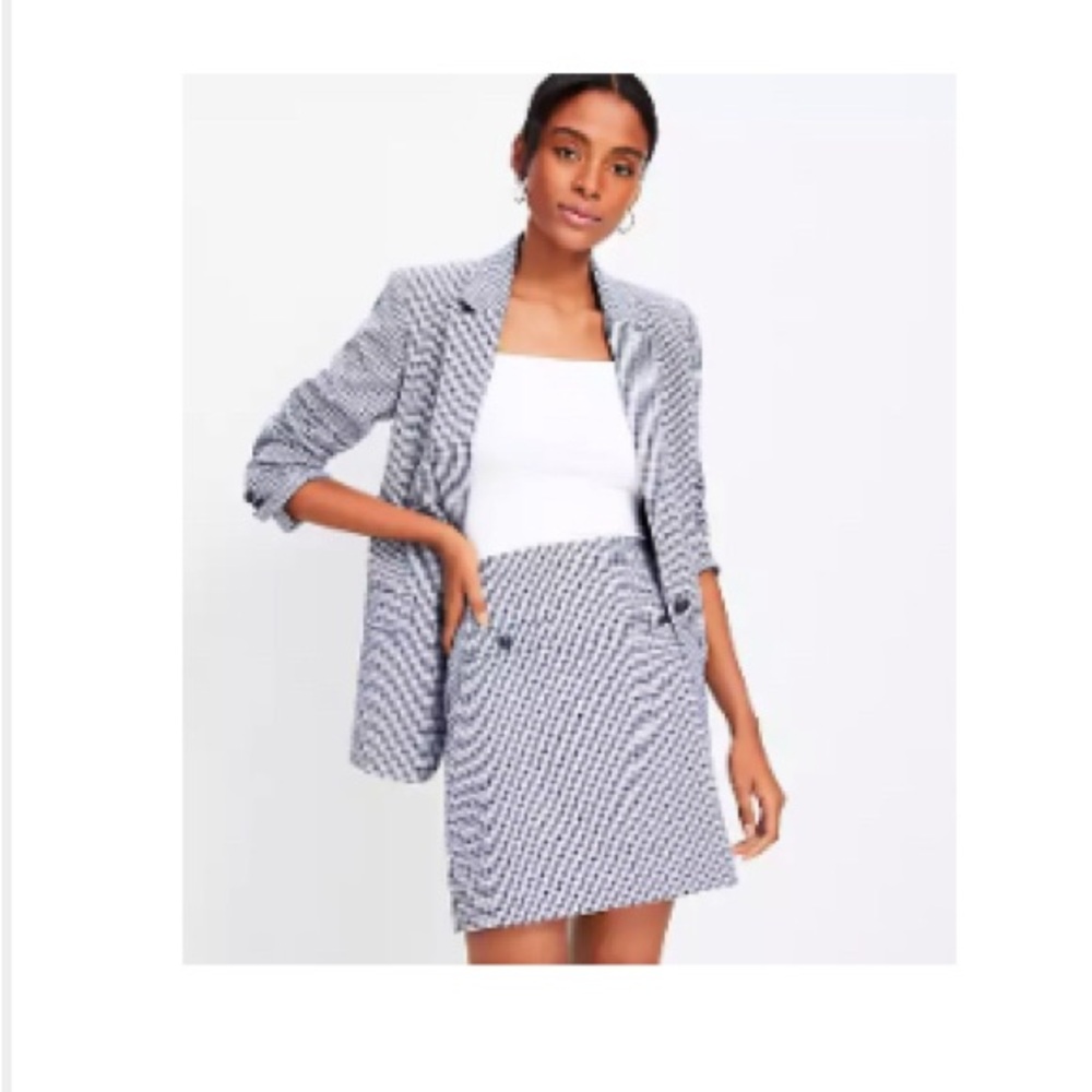 LOFT Houndstooth Mini Skirt